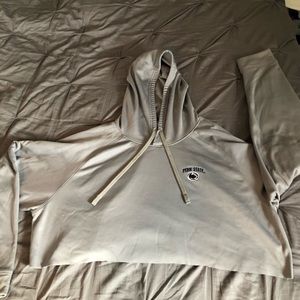 thrifted penn state cropped athletic hoodie